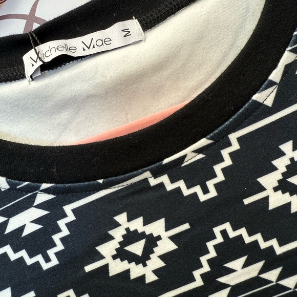 Black and White Aztec Pattern Sweatshirt – Michelle Mae - Picture 5 of 8